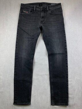 Diesel Mens Pants 32 Black Denim Jeans Thommer Slim Stretch Tapered RM034 32x31